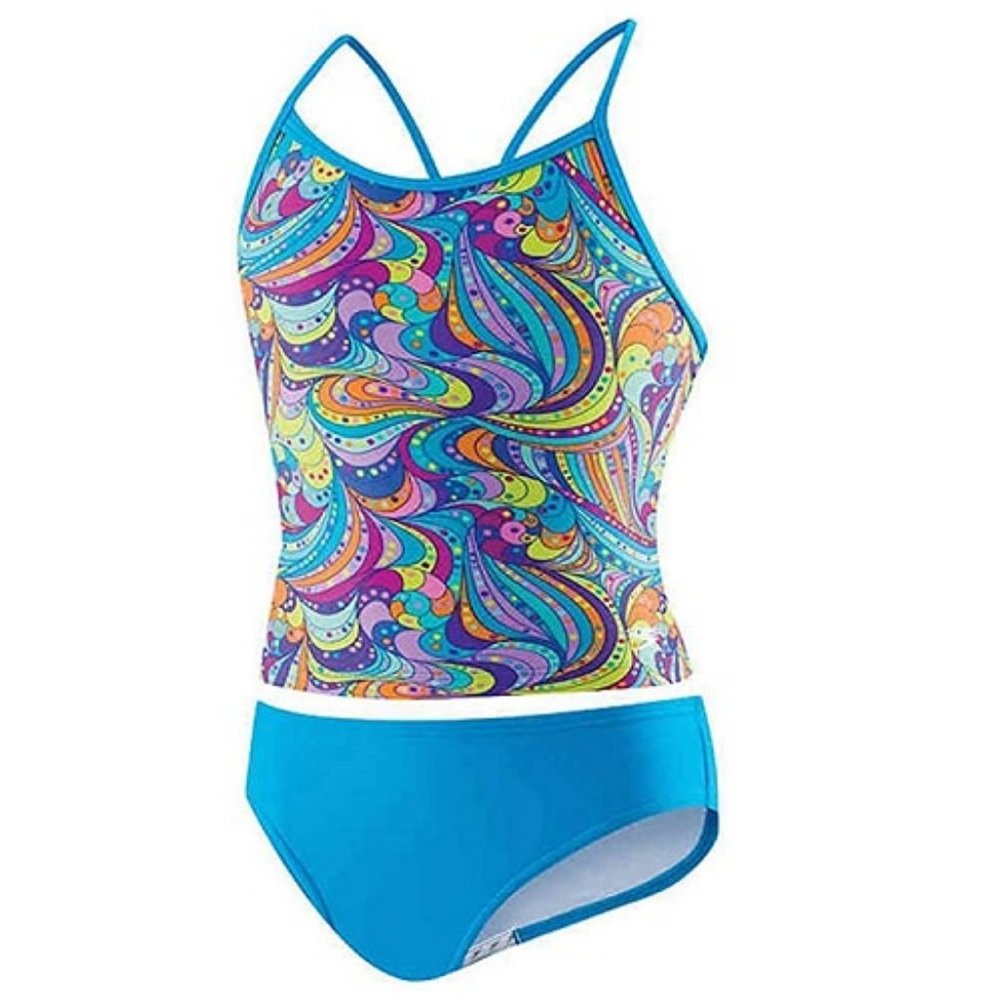 NEW Speedo Girls 2 Pc Tankini Swimsuit Candy Cloud